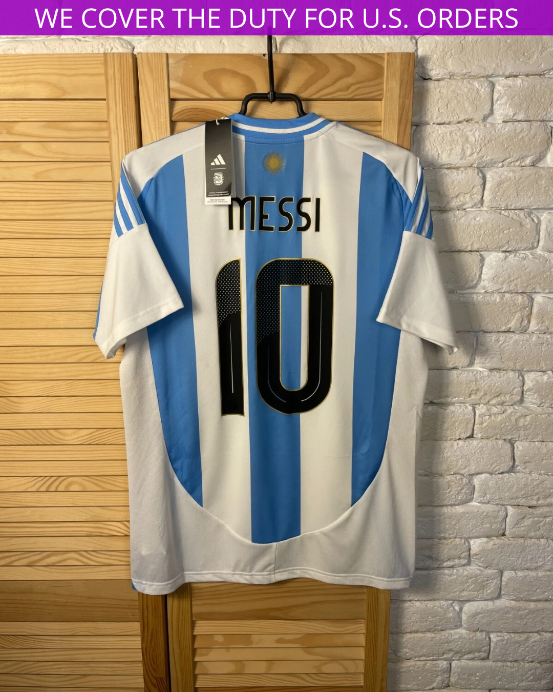 MESSI #10 ARGENTINA NATIONAL JERSEY HOME FOOTBALL SOCCER SHIRT ADIDAS MEN sz M