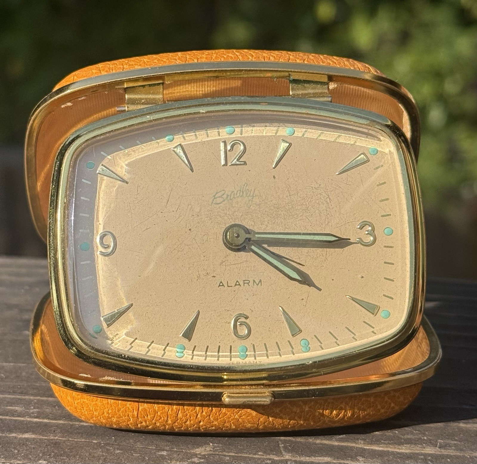 Vintage Bradley Travel Clock - Made In Germany Working/ Tested