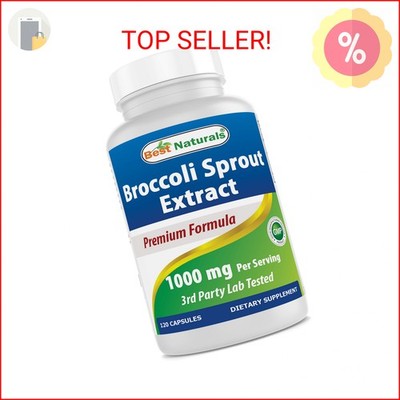 Best Naturals Broccoli Sprouts Extract, 1000 mg, 120 Count