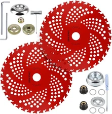9"x 36 Teeth Carbide Tipped Blade kit for Brush Cutter Trimmer Weed Eater 2 Pack