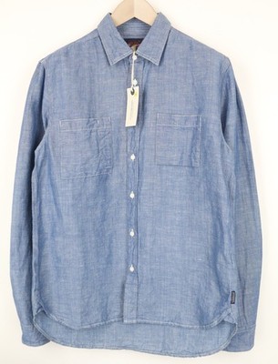 SCOTCH & SODA Ams Blauw Herren Hemd ~M Blau Langarm Jeansoptik Rücken Logo*