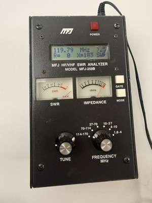 MFJ Model MFJ-259B HF/VHF SWR Antenna Analyzer Frequency Counter