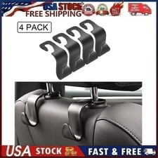 4 Pack Universal Car Seat Headrest Hooks for Handbag Purse Coat Grocery Bag