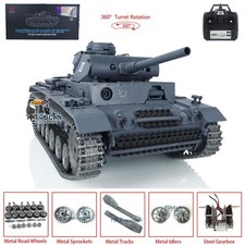 7.0 Customized Heng Long 1/16 Panzer III L RTR RC Tank 3848 Metal Tracks Wheels