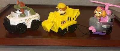 Lot Of 3 Spin Master Paw Patrol Rescue Racers Rubble, Rocky, & Skye (#5121-3)
