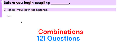 CDL Exam Prep: Combinations 121 Practice Questions (Pre-recorded Video)