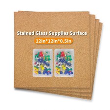 Stained Glass Supplies, 4Pcs Heat Resistant Stained Glass Work Surface, Stain...