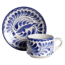 Anfora  Puebla Blue Stacking Cup & Saucer Set 5463110