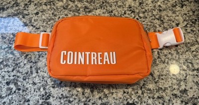 Cointreau Orange Polyester Hiking Waist Pack Adjustable Strap Zip 2 Pockets