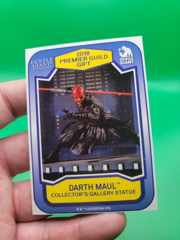 2018 SDCC trading card promo Gentle Giant Star Wars Darth Maul Gallery Statue