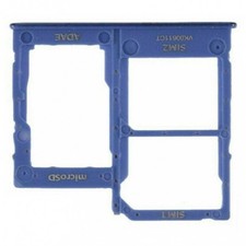 Blue SIM Tray For Samsung Galaxy A41 Micro SD Adapter Replacement, 1 Unit