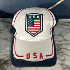 Rhinox CIQ08 USA United States America Flag Football Hat Cap Soccer Adjustable