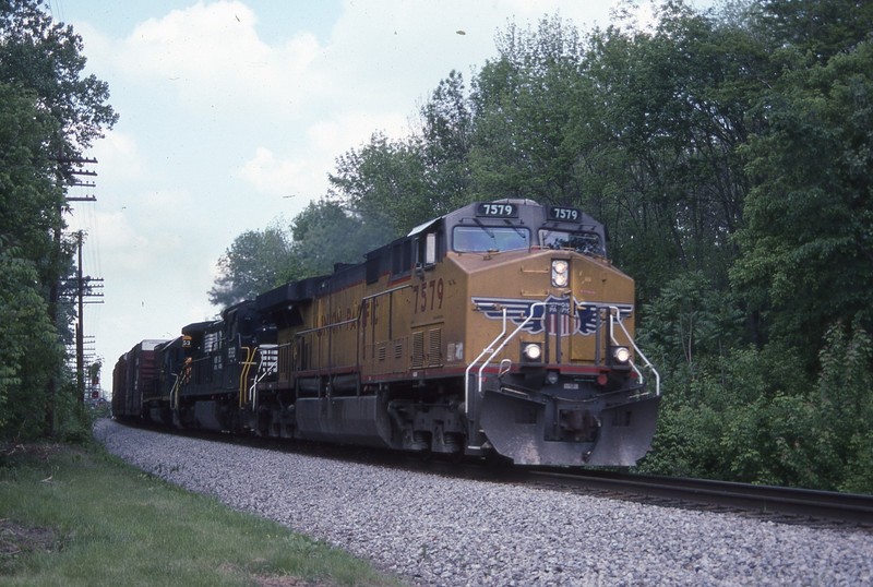 Original slide NS 10E UP 7579 at New Haven, IN in May 2003