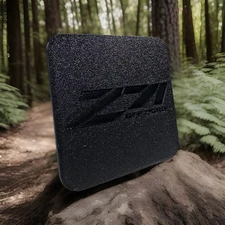 Z71 OffRoad Hitch Cover Trailer Tow Plug Chevrolet Chevy Black Silverado LOCKABL