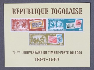 Mayfairstamps Togolese 1967 C825 Postal Anniversary Souvenir Sheet ccb_27553