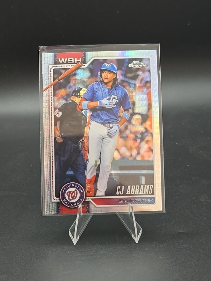 2026 Topps Chrome #243 CJ Abrams Prism Refractor Washington Nationals