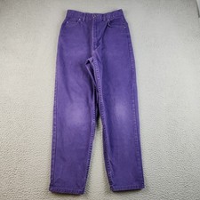 VTG 90's High Waisted Straight Leg Mom Jeans Junior Girls Size 16 Purple Denim