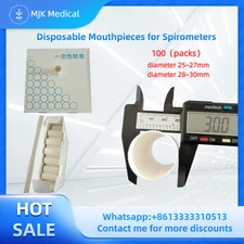 100-Pack Disposable Mouthpieces for Spirometers & Peak Flow Meters