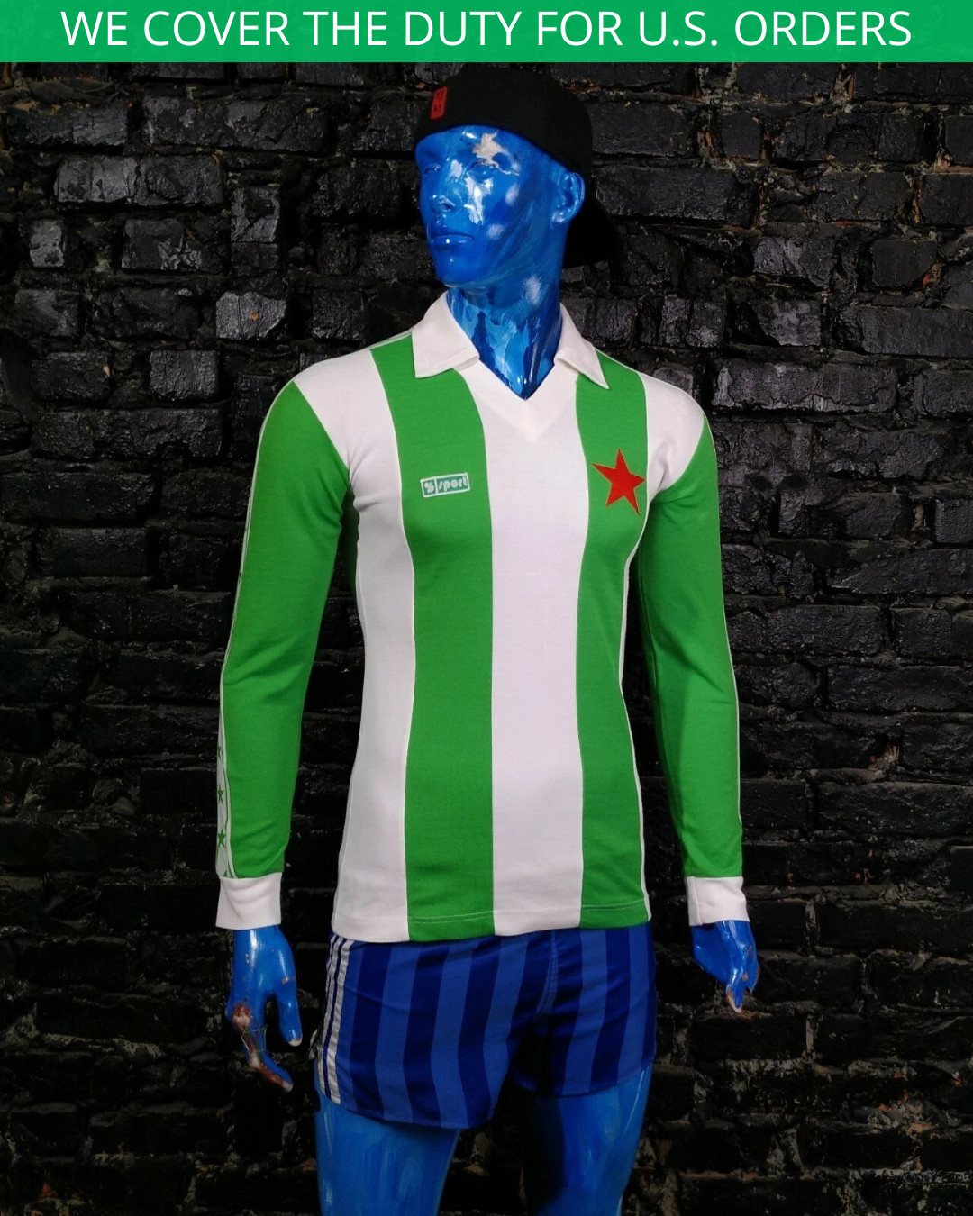 FC Red Star Zürich Vintage Jersey Long Home football shirt 70S Sport Mens Sz 52
