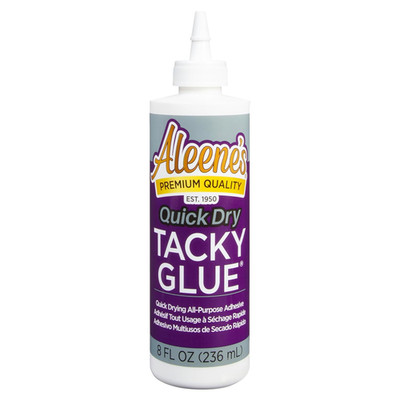 Quick Dry Tacky Glue 8 oz Dries Clear Flexible Nontoxic Craft Squeeze Bottle
