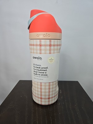 Owala Freesip Stainless Steel Water Bottle / 16oz / Color: Gingham