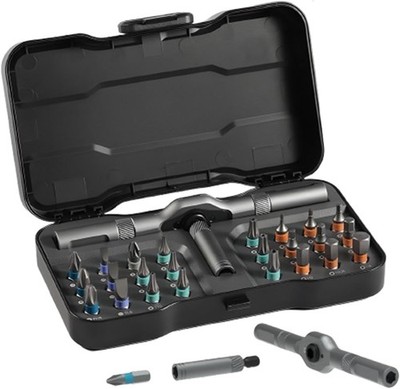 24-in-1 Ratchet Screwdriver Set, Magnetic Precision Bits with Detachable Handle