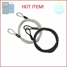 100CM/3.3ft 3mm Outdoor Travel Security Cable Lock,Braided Steel Coated Safety C