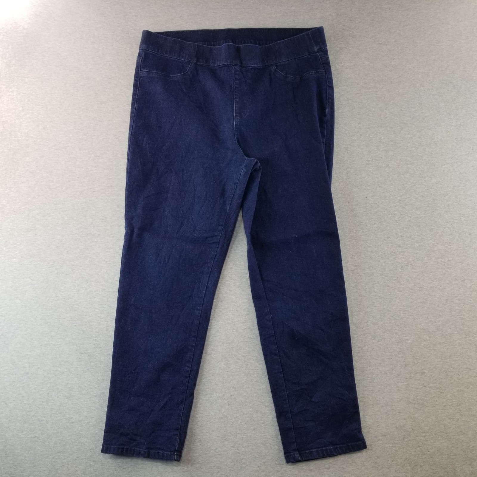 Karen Scott Jeans Women's Sz PXL Pull On Stretch Waist Dark Wash Normcore Cute