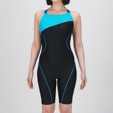 Mizuno Women  s Stroke ONE Swim Fitness All-in-One Suit N2JGC33192 Black/Blue