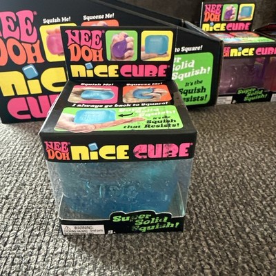 Nee Doh Nice Cube - Super Solid Squish! (Blue) - Brand New/Factory Sealed!