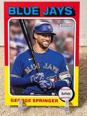 2024 Topps Heritage GEORGE SPRINGER Toronto Blue Jays Card #358