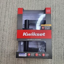 Kwikset Keyed Entry Lever Lock Matte Black SmartKey Microban Front Door Hardware