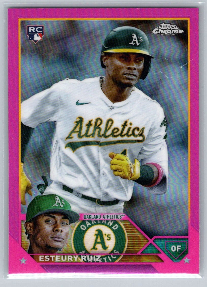 2023 Topps Chrome #99 Esteury Ruiz Pink Refractors