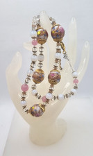 COLLANA PERLE MURANO     WEDDING CAKE   BIANCO