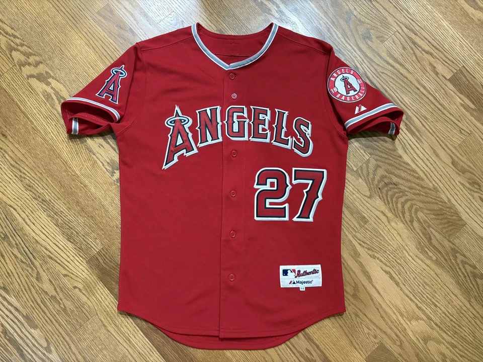 Mike Trout Majestic Authentic 2012-2015 Red Jersey Size 44 Angels FULLY STITCHED - Image 3 of 4