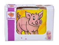 Eichhorn BilderwüRfel Holzspielzeug Kinder Lernspiel Feinmotorik 6 Motive 6-Tlg