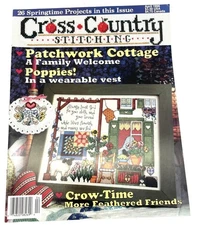 Vtg. Cross Country Stitching Magazine April 1996 26 Springtime Projects
