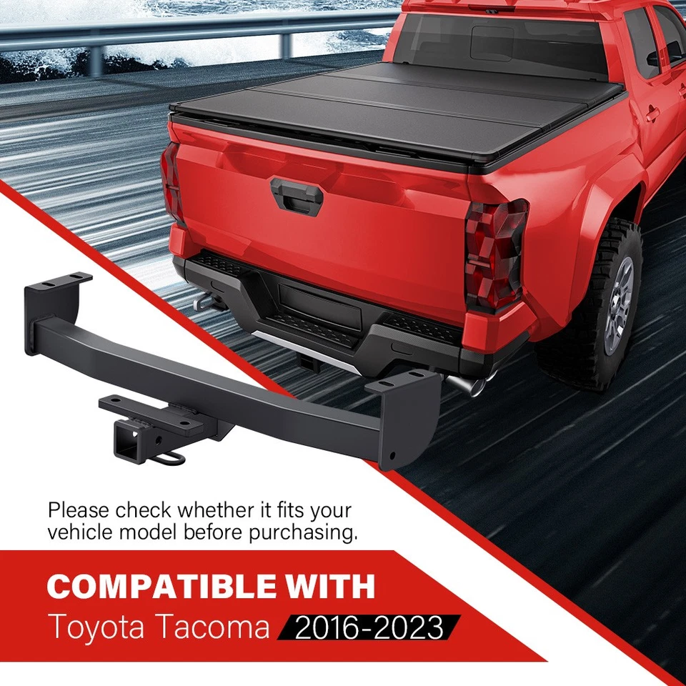 Engate de reboque compatível com receptor Toyota Tacoma 2016 2017-2023 classe 3 reboque 2"" - Imagem 2 de 4