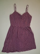 LOFT Purple Geometric Print Sundress Size PXS Cami Spaghetti Strap...