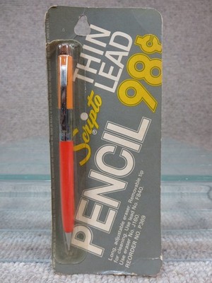 Vtg Scripto P369 Mechanical Pencil NOS P360 Two Tone Orange USA 1970s 0.9mm
