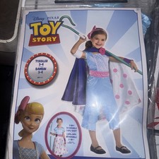 Disney Pixar Toy Story BO PEEP Costume Girls S 3-4 Halloween Dress Up NEW