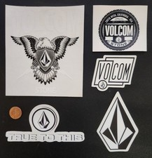 VOLCOM Surf Snowboard BMX Skateboard 5 Sticker Set Flawless NEW old stock  #55