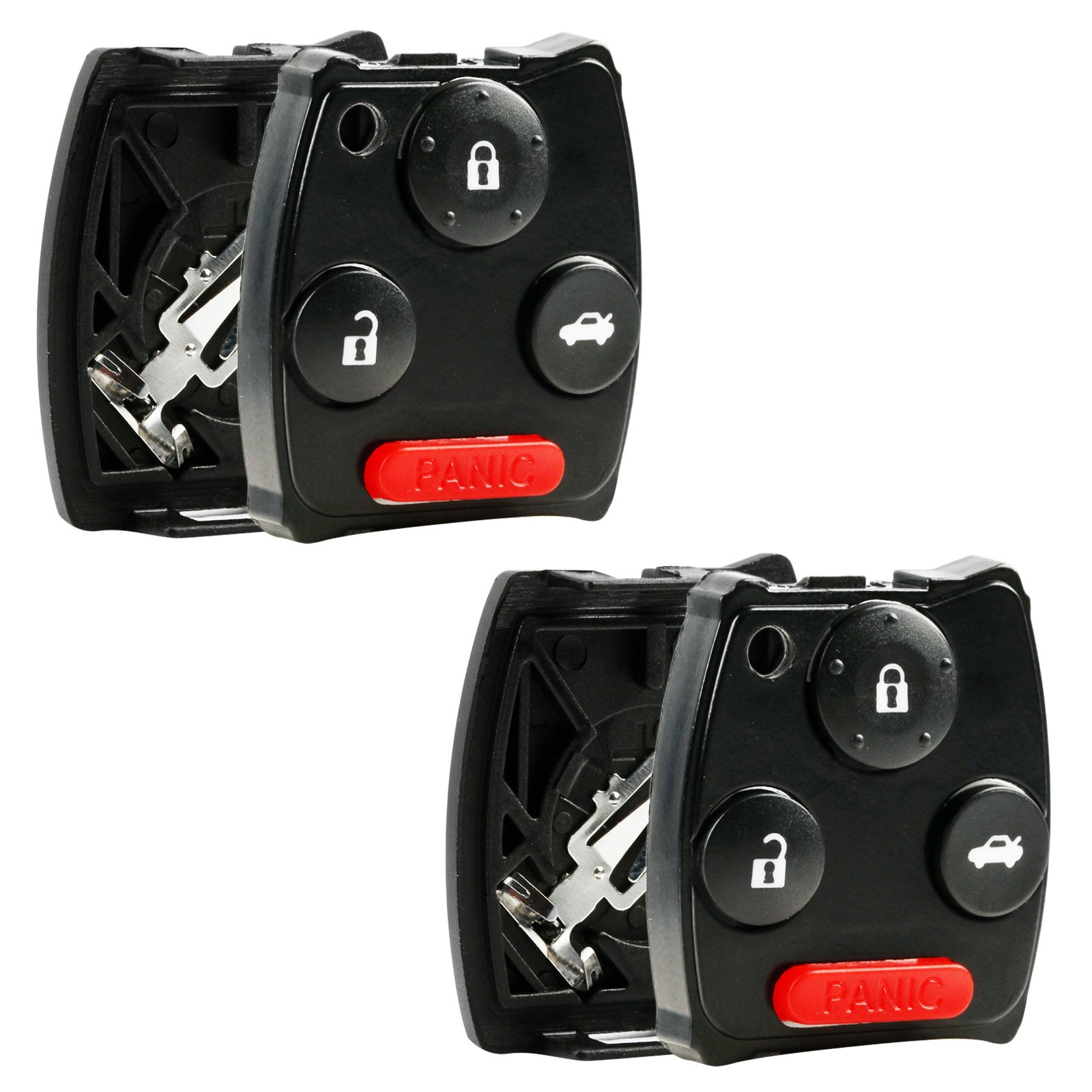 2 New Replacement Entry Key Remote Car Fob Case Shell Fix No Slot for Honda