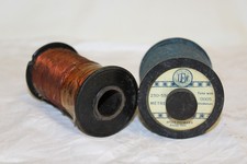 London Electric Wire Company aerial coil and another roll of copper wire