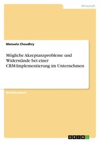 Manuela Choudhry | MöGliche Akzeptanzprobleme Und WiderstäNde Bei Einer...