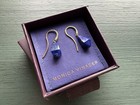 Monica Vinader Geometric Gemstone Wire Earrings 18k Yellow Gold Vermeil & Lapis — photo 5