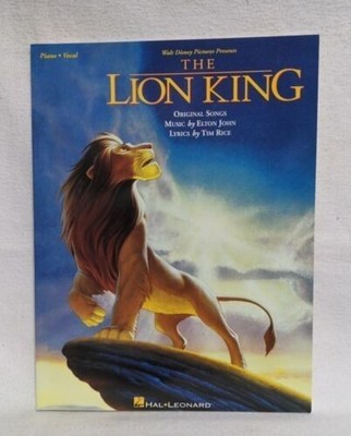 Disney The Lion King Original Songs Music Book - Piano / Vocal - USED VERY GOOD