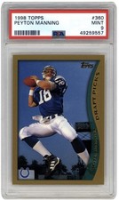 1998 Topps Peyton Manning Rookie Card #360 PSA 9 Mint Indianapolis Colts