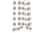 Pearl necklace chain tree decorations pearl garland Christmas decoration White 2.70 m