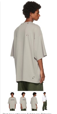 Balenciaga Distress Pixel Boxy Fit T-Shirt xxs Taupe unifit blurry 